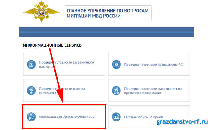 Реквизиты для оплаты госпошлины на гражданство РФ